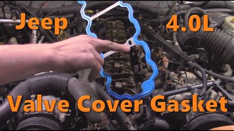 Jeep 4 0 Valve Cover Gasket Replacement Youtube