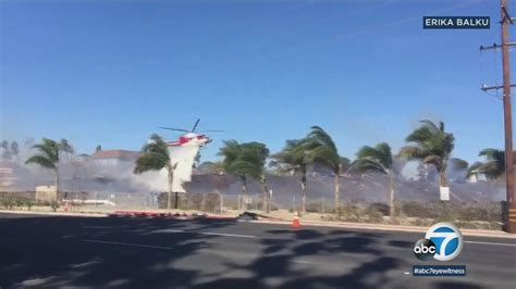 New Brush Fire Erupts In Huntington Beach Abc7 Los Angeles