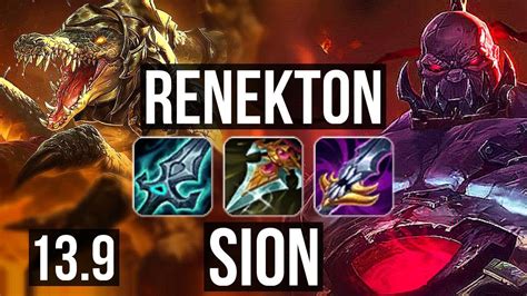 Renekton Vs Sion Top 6 Solo Kills 1 5m Mastery 11 3 12 500