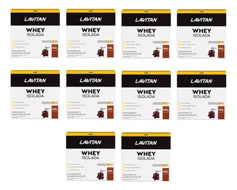 Kit X Lavitan Whey Protein Isolado G Cimed Sabor Chocolate