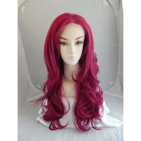 On Dark Auburn Red Long Wavy Lace Front Wig Full Body Curly Auburn Red Lace Front Wigs Wigs