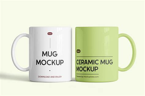 Free Double Mug Mockup Mockupbee