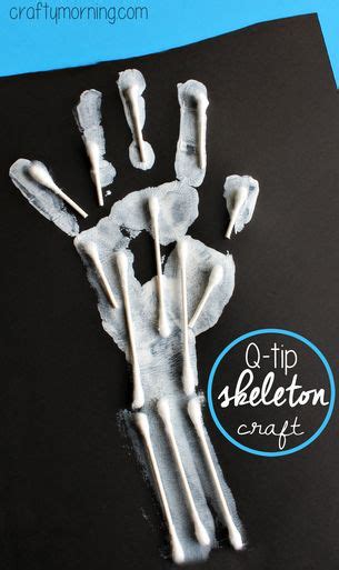 Easy Q Tip Handprint Skeleton Craft Artofit