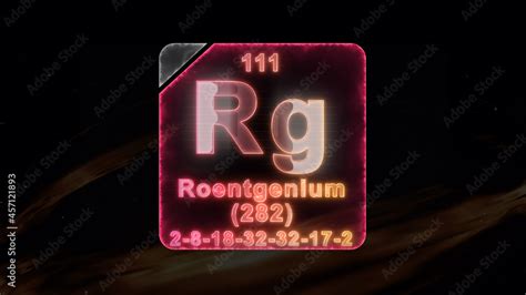 Roentgenium The Modern Periodic Table Element Stock Illustration | Adobe Stock