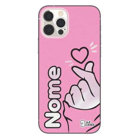 Capa Capinha Case Celular Personalizada Nome Finger Heart Elo7