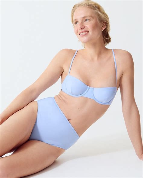 J Crew Balconette Underwire Bikini Top In Blue Lyst