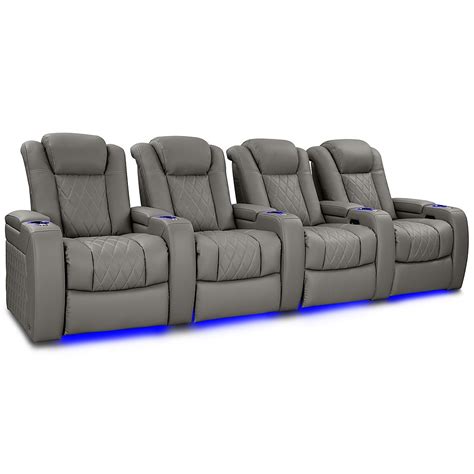 Best Buy: Valencia Theater Seating Valencia Tuscany Vegan Row of 4 Premium Vegan Leather Luxury ...