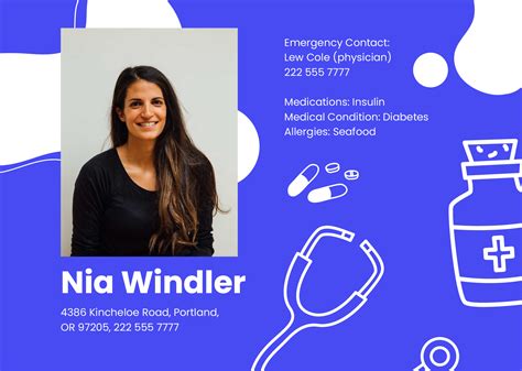 Medical Staff Id Card Template In Publisher Psd Word Pages