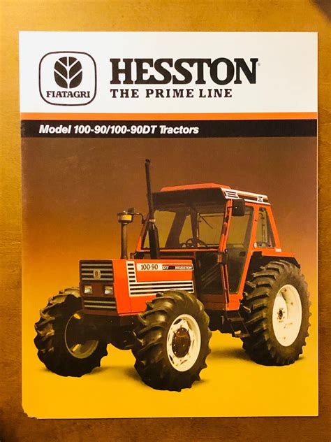 1988 Fiatagri Hesston The Prime Line 100 90100 90dt Tractors Brochure