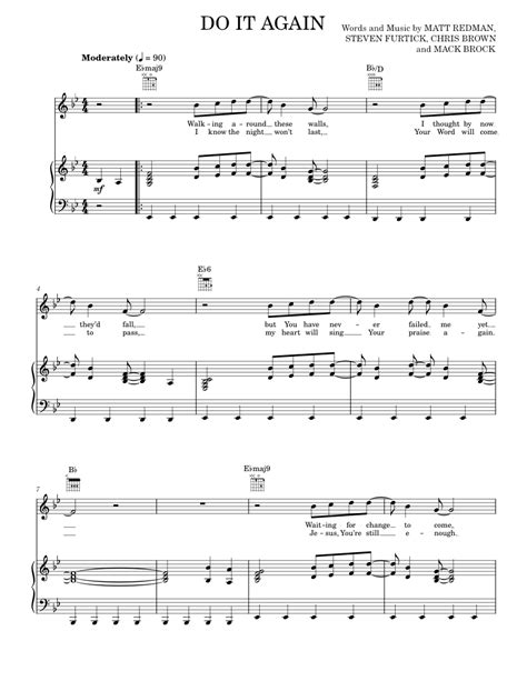 Do It Again Sheet Music For Piano Vocals By Elevation Worship Official