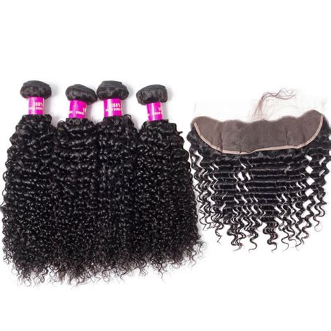 Malaysian Straight Hair 4 Bundles With Frontal Evan Hair 10A Virgin ...