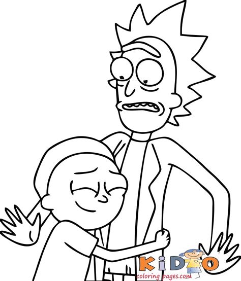 Rick And Morty Coloring Sheets Adult