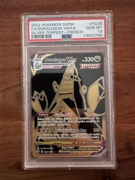 CARTE POKÉMON PSA 10 Duralugon Vmax Gold TG30 TG30 Tempete Argentée