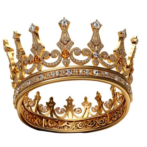 Close Up Gold Crown Isolated Premium Ai Generated Image