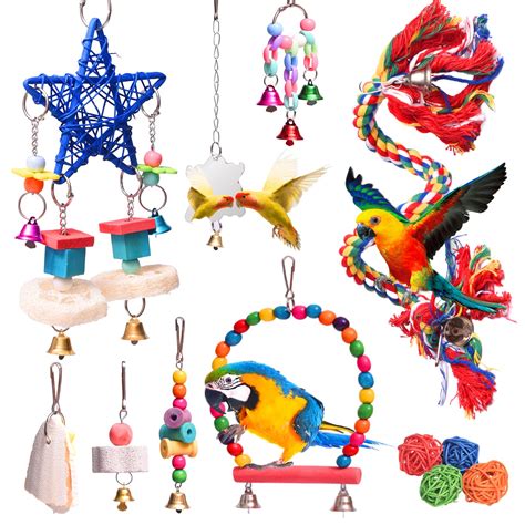 Buy Mqupin Bird Parrot Toys Budgie Toys And Parrot Cage Accessories