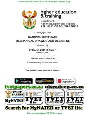 T Mechanical Drawing And Design N April Qp Pdf Donwloaded