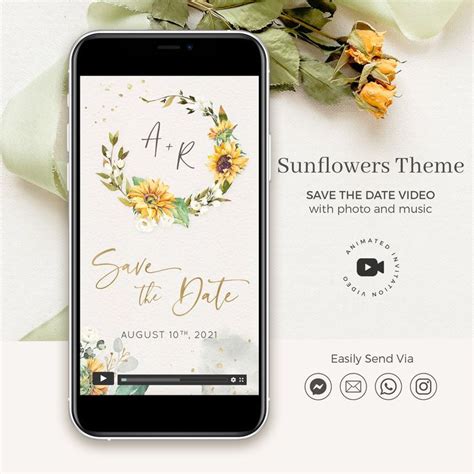 Set The Tone For The Big Day With Rustic Sunflowers Save The Date Video