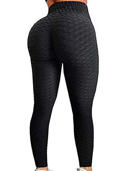 Getuscart Riojoy Womens High Waist Tummy Control Yoga Pants Scrunch