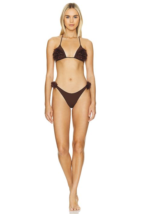 La Reveche Shayna Bikini In Brown REVOLVE