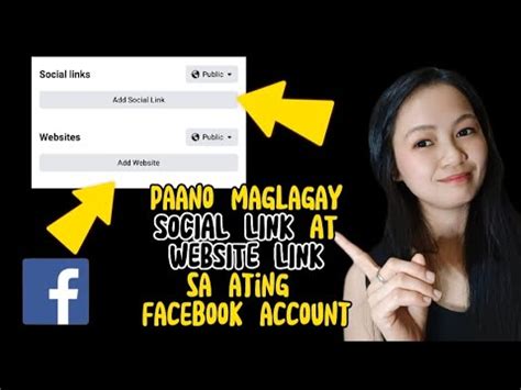 Paano Maglagay Ng Social Link At Website Link Sa Facebook Clickable