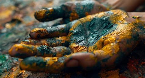 Premium Photo Realistic Hands Painting The Flag Of Brazil