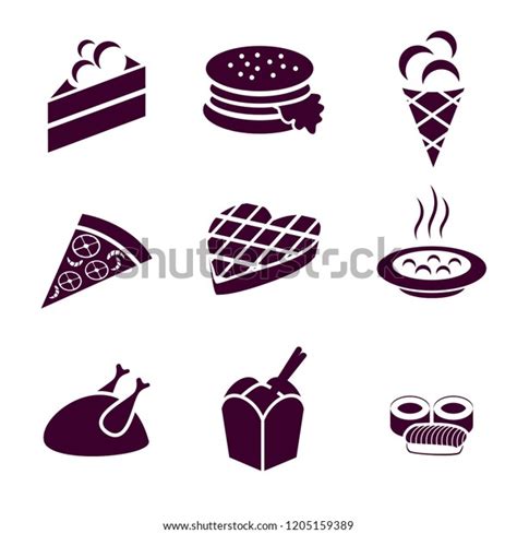 Set Very Simple Stencil Designs Typical 스톡 벡터 로열티 프리 1205159389