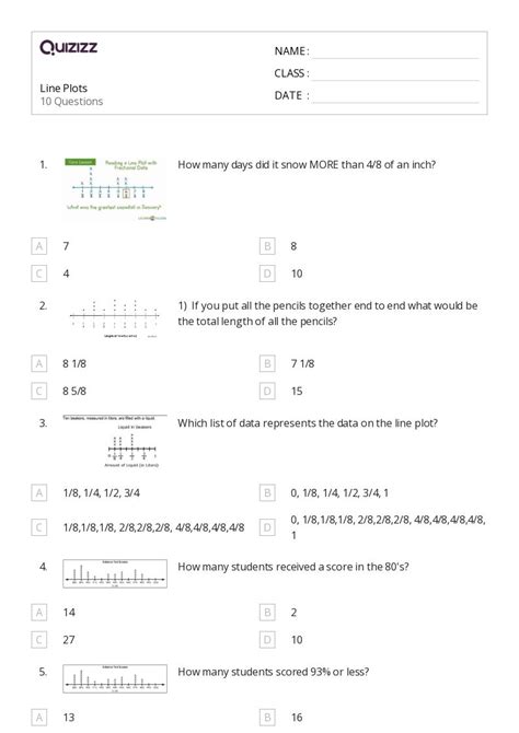 50 Line Plots Worksheets For 5th Class On Quizizz Free Printable