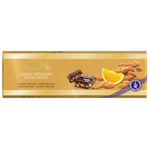 ЛИНД ТЪМЕН БАДЕМ И ПОРТОКАЛ 300ГР/ LINDT DART CHOCOLATE ALMOND AND ...