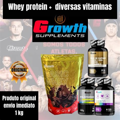 Whey Protein Concentrado Básico 1kg Growth Suplementos