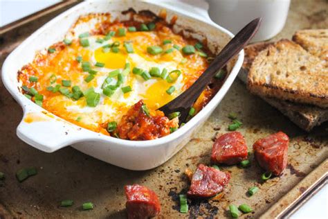 Baked Eggs With Chorizo Confessions Of A Chocoholic