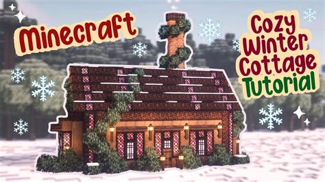 Cozy Minecraft Winter Cottage Tutorial 🎄 ️ Cottagecore Christmas ☃️ Easy Survival Starter House