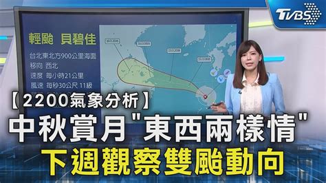 【2200氣象分析】中秋賞月「東西兩樣情」 下週觀察雙颱動向｜tvbs新聞 Tvbsnews02 Youtube