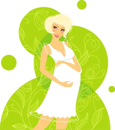 Vector Illustration Of Pregnant Woman Stock Vector Image By ©sonneon