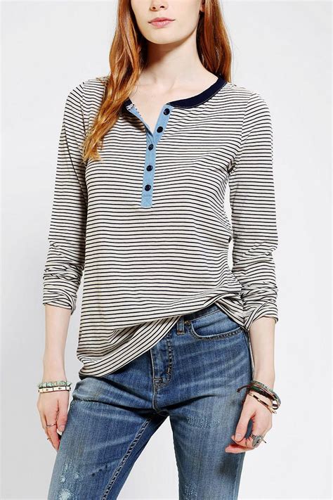 Bdg Long Sleeve Traveling Henley Tee Henley Tee Bdg Urban Outfitters