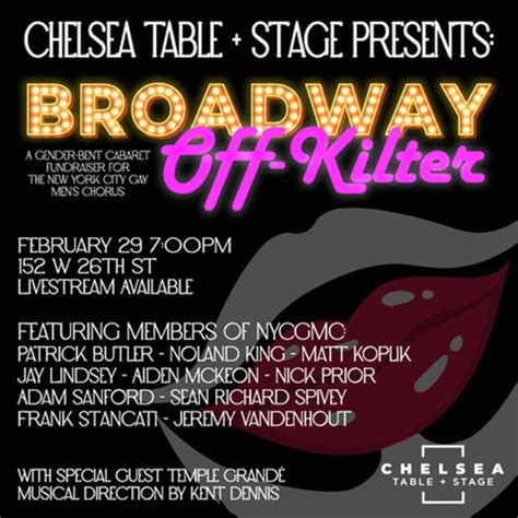 New York City Gay Mens Chorus Broadway Off Kilter Cabaret Scenes