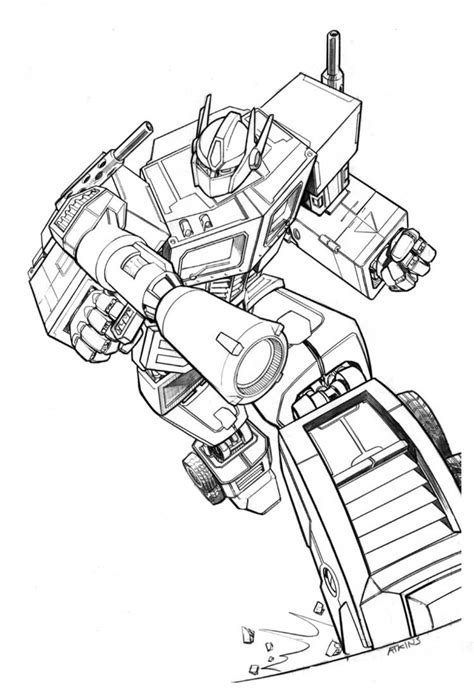 Desenho De Optimus Prime Transformers Para Colorir Tudodesenhos