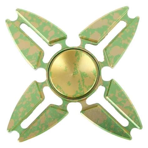 Hand Spinner Fidget Vert Design En Quatre Pinces De Crabe EDC Anti