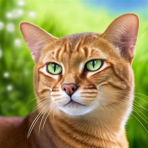Premium Photo Realistic Cheetoh Cat On Ravishing Natural Outdoor