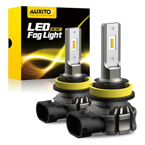 AUXITO 2PCS H11 H8 H16 LED Fog Light Bulbs 6500K Cool White 3000K