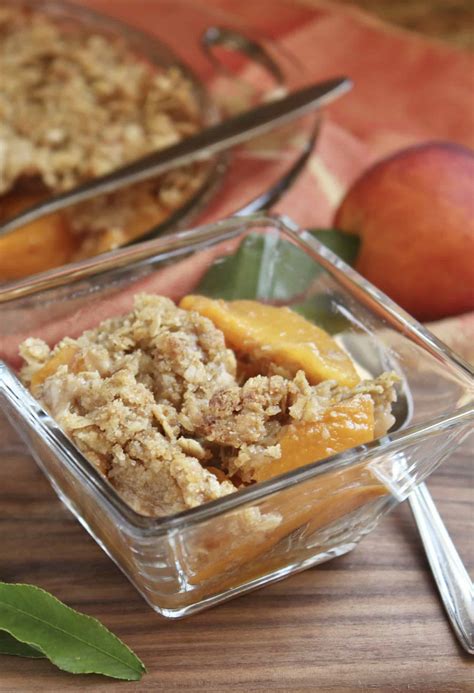 Peach Crisp Using Fresh Canned Or Frozen Peaches Christinas Cucina