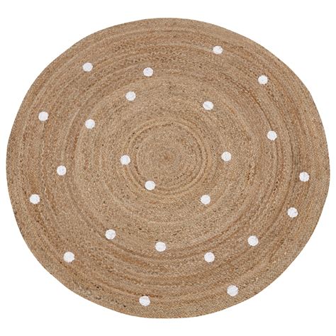 Beliani Tapis En Jute Beige ⌀ 140 Cm Kharra Leroy Merlin