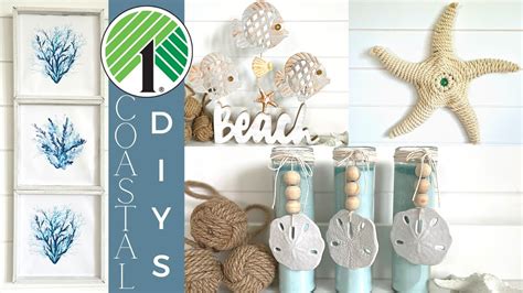 NEW DOLLAR TREE DIY COASTAL BEACH DECOR YouTube