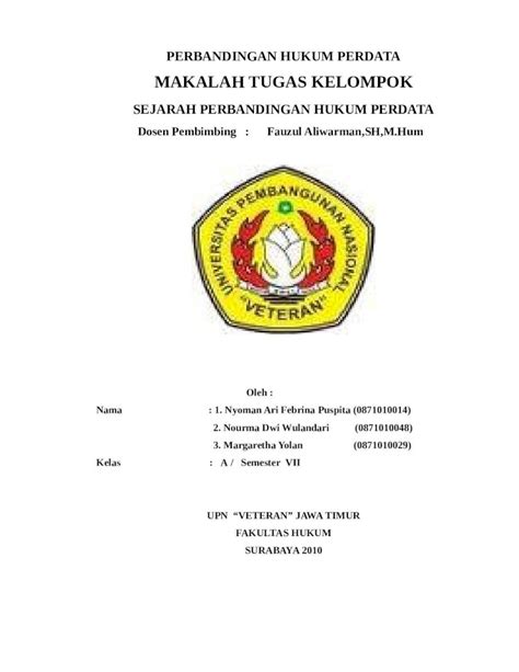 Doc Perbandingan Hukum Perdata Dokumen Tips