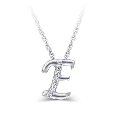 Diamond E Initial Pendant 14k Ben Bridge Jeweler