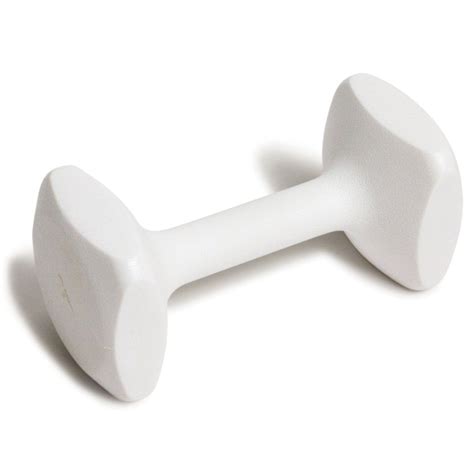 White Molded Plastic Dumbbells Grip Texture Jandj Supplies