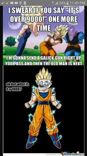 Over 9000 Memes Dragonballz Amino