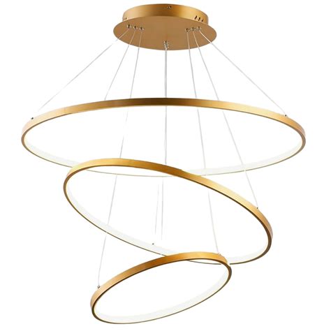 Lustre Pendente Led An Is Arcos Suspenso Moderno Dourado Madeiramadeira