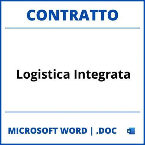 Fac Simile Contratto Di Logistica