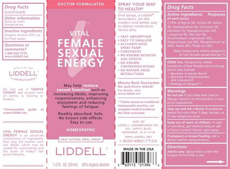 Product Images Vital Female Sexual Energy Photos Packaging Labels And Appearance