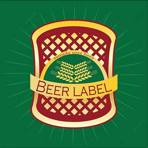 Beer Label Design Decorative Gold Sticker Vector Decorative Gold